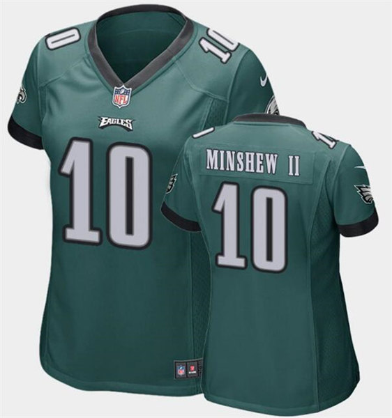 Women's Philadelphia Eagles #10 Gardner Minshew II Green Vapor Untouchable Limited Stitched Football Jersey(Run Small)